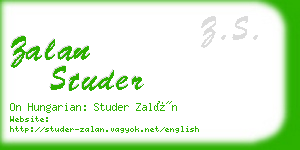 zalan studer business card